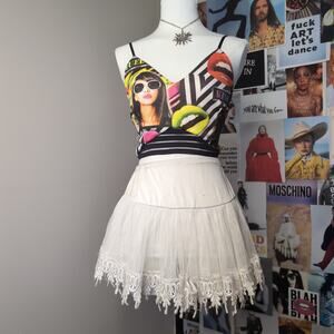 Y2K Graphic Icon Crop Top